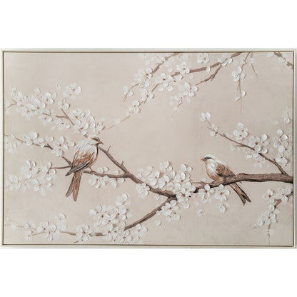 Oil Painting Romimex polystyrene Canvas Birds 150 x 100 x 4 cm 100 x 150 x 4 cm Romimex