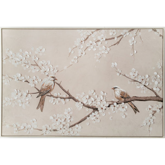 Oil Painting Romimex polystyrene Canvas Birds 150 x 100 x 4 cm 100 x 150 x 4 cm Romimex