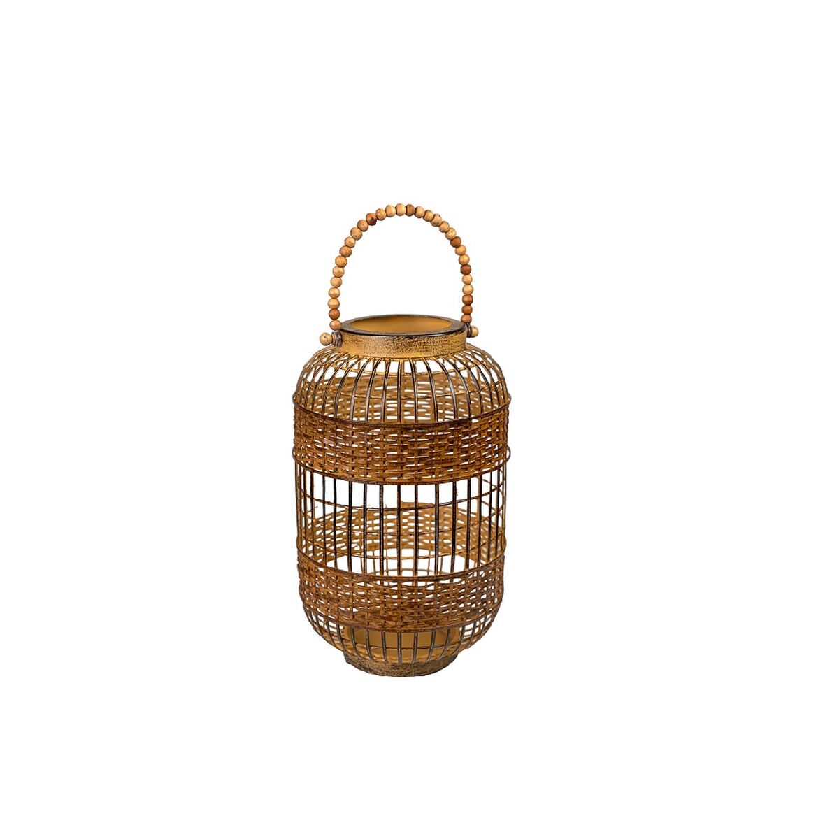 Lantern Romimex Antique Brown Metal 22 x 28 x 22 cm Romimex