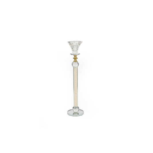 Candleholder Romimex Transparent Glass 6 x 31 x 6 cm Romimex