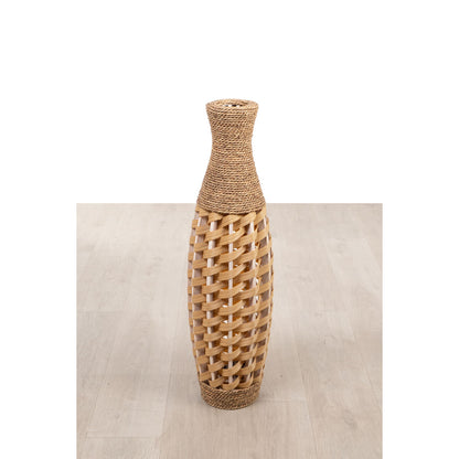 Floor vase Alexandra House Living Brown PVC Natural Fibre 24 x 80 x 24 cm Alexandra House Living