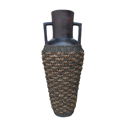 Floor vase Romimex Brown Rattan Terracotta 35 x 100 x 35 cm Romimex