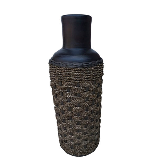 Floor vase Romimex Brown Rattan Terracotta 25 x 100 x 25 cm Romimex