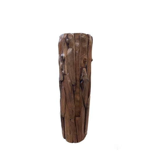 Floor vase Romimex Natural Teak 26 x 82 x 26 cm Romimex