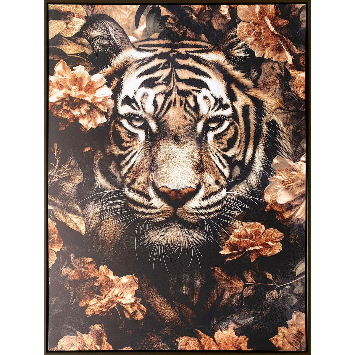 Painting Romimex MDF Wood Tiger 83 x 123 x 4 cm Romimex