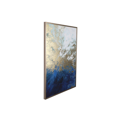 Canvas Romimex polystyrene MDF Wood Abstract 60 x 80 x 3 cm Romimex