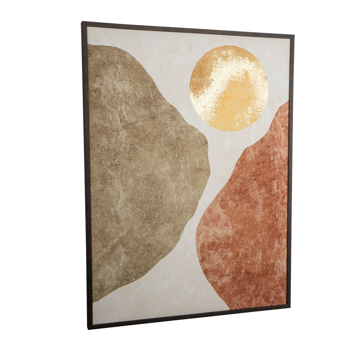 Canvas Romimex polystyrene MDF Wood Abstract 60 x 80 x 3 cm Romimex