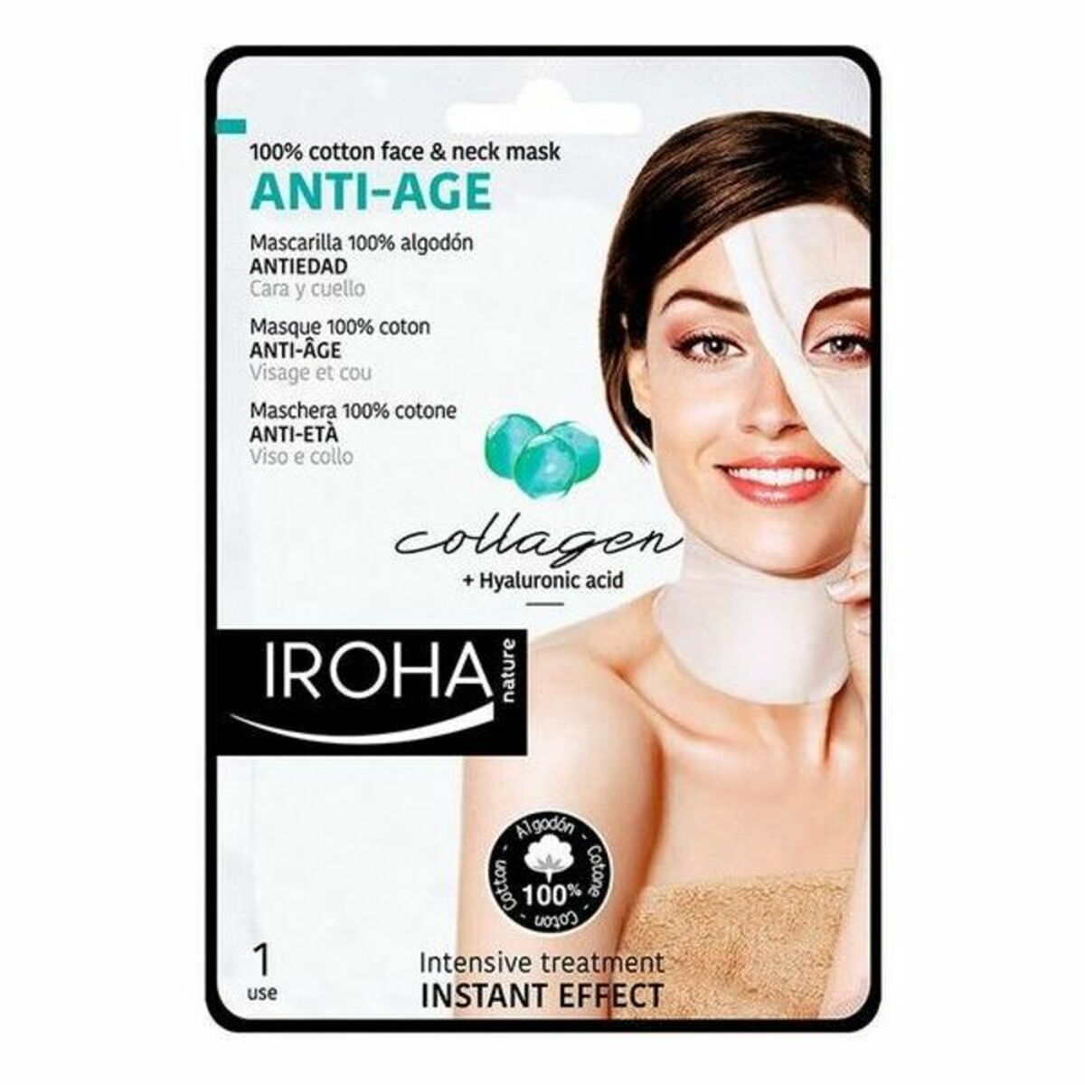 Anti-Ageing Revitalising Mask Cotton Face & Neck Iroha Cotton Face Neck Mask (1 Unit)