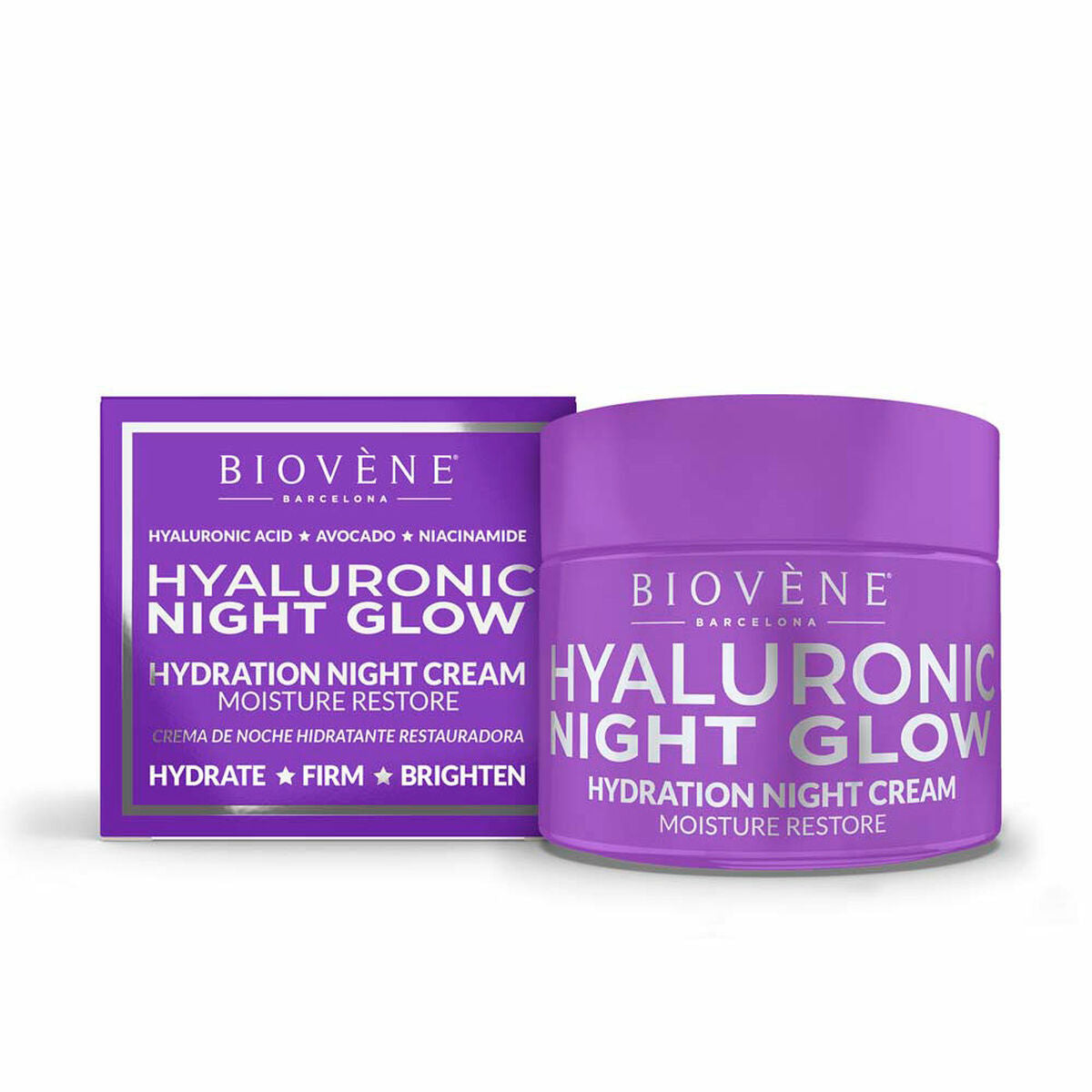 Night Cream Biovène Hyaluronic Night Glow 50 ml Biovène