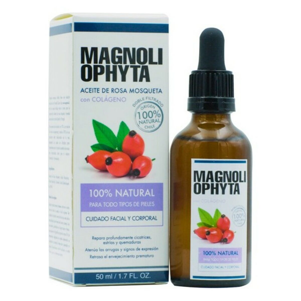 Facial Oil Magnoliophytha Aceite De Rosa Mosqueta With collagen Rosehip 30 ml 50 ml Magnoliophytha