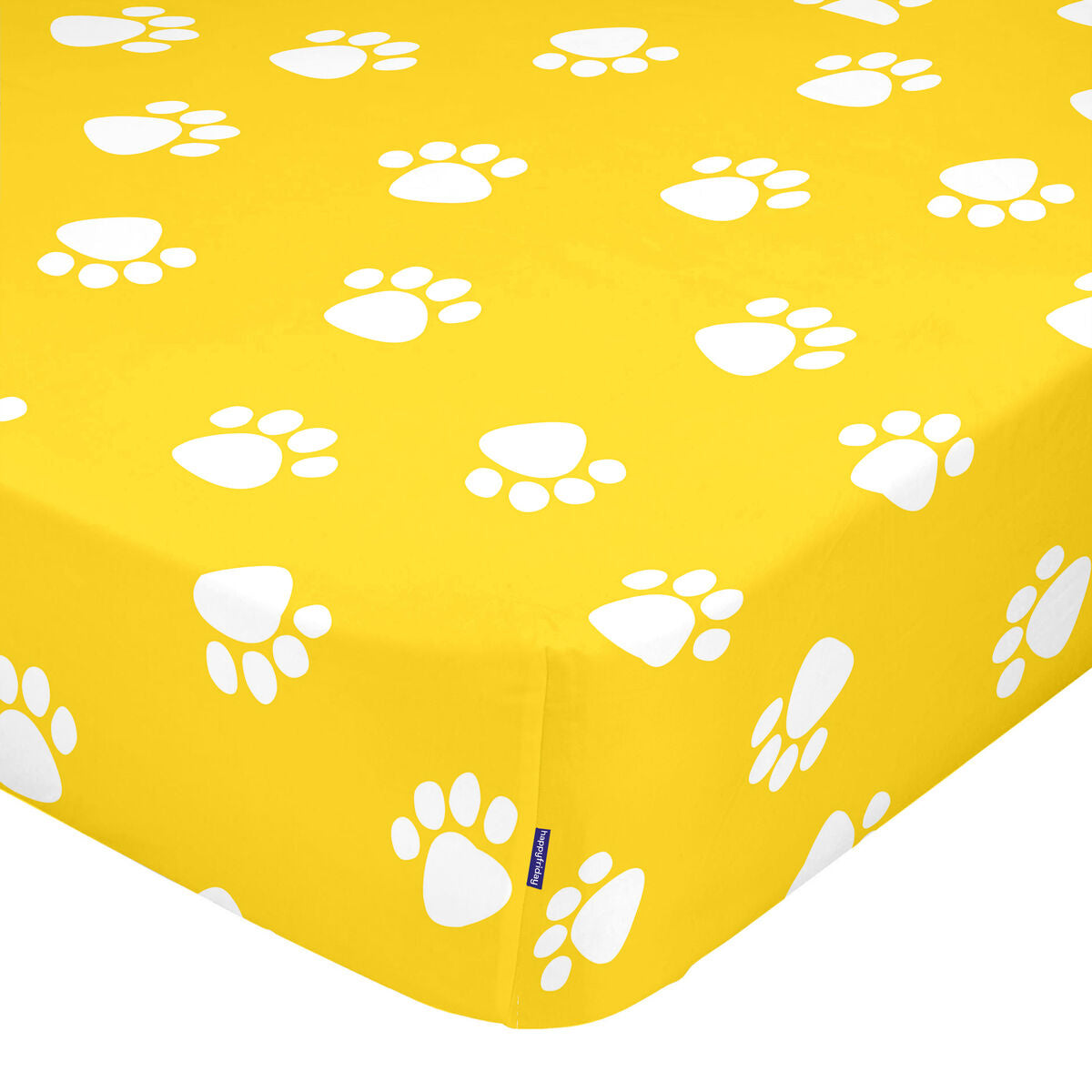 Fitted sheet HappyFriday MR FOX Yellow Multicolour 60 x 120 x 14 cm HappyFriday