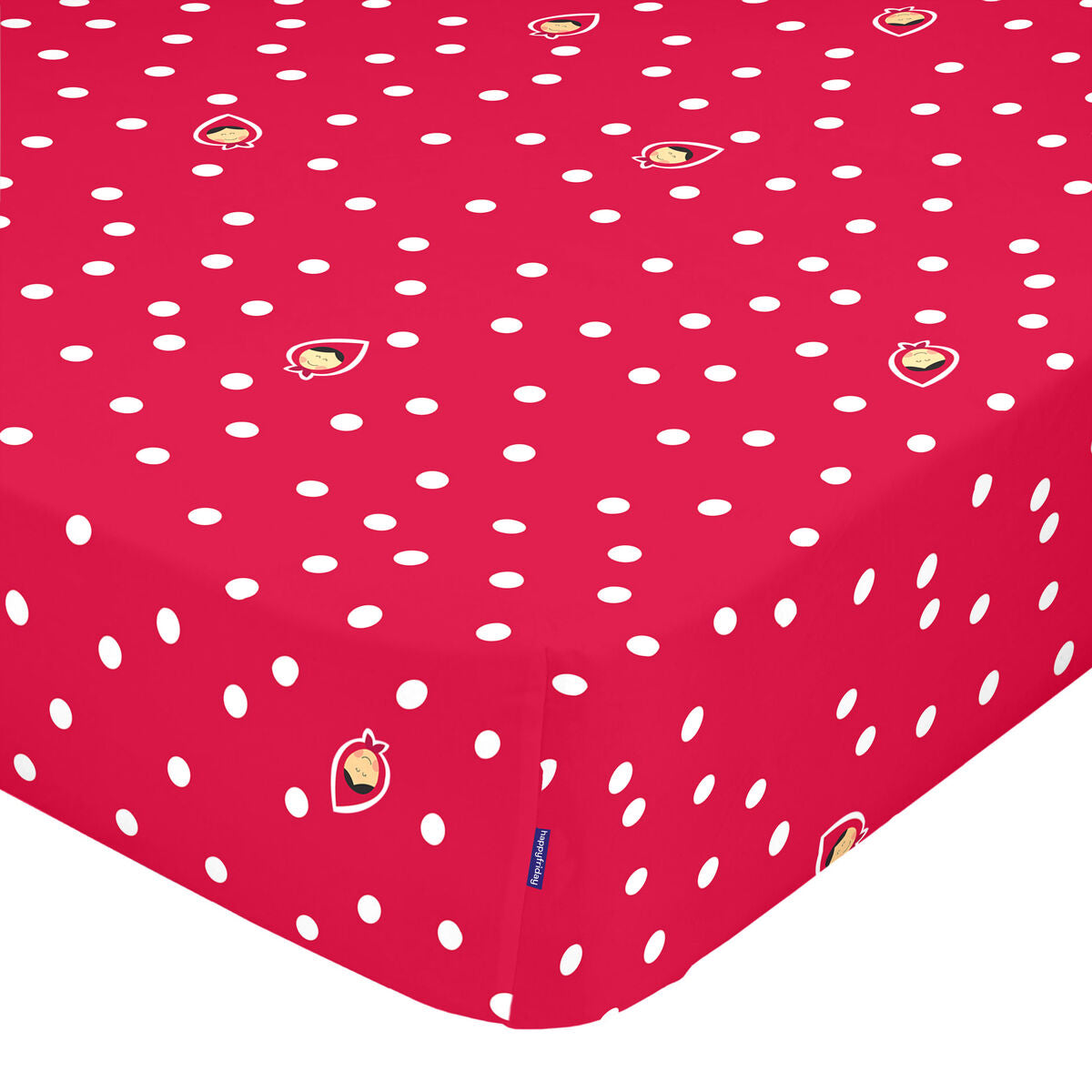 Fitted sheet HappyFriday MR FOX Red Multicolour 60 x 120 x 14 cm HappyFriday