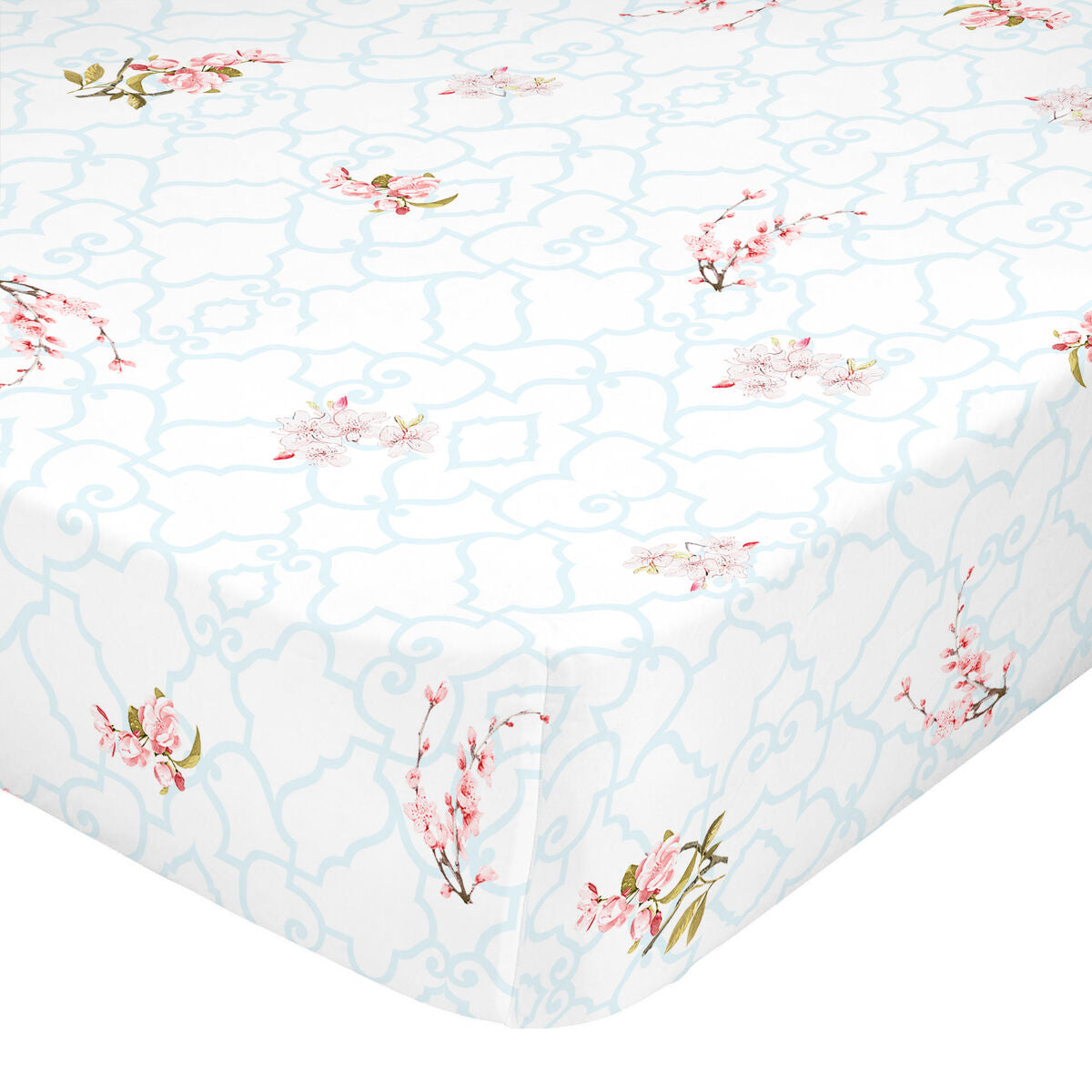 Fitted sheet HappyFriday Sakura Multicolour 105 x 200 x 32 cm HappyFriday