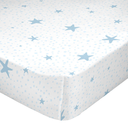 Fitted sheet HappyFriday BASIC KIDS Blue 105 x 200 x 32 cm HappyFriday