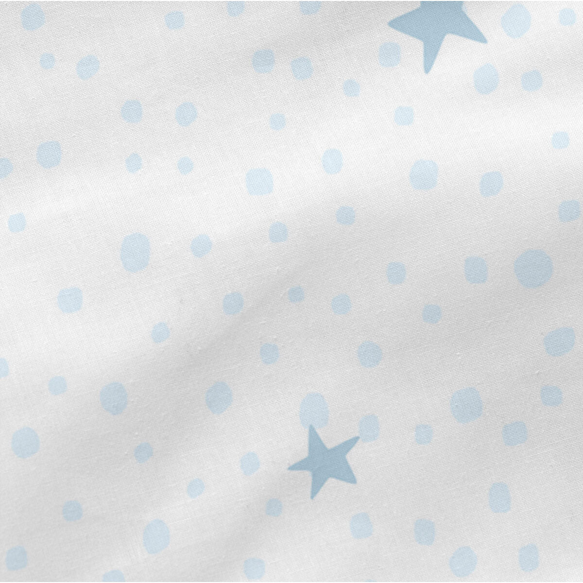 Fitted sheet HappyFriday BASIC KIDS Blue White 60 x 120 x 14 cm Stars HappyFriday