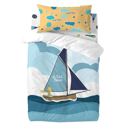 Duvet cover set HappyFriday Le Petit Prince Navigateur Multicolour Baby Crib 2 Pieces HappyFriday