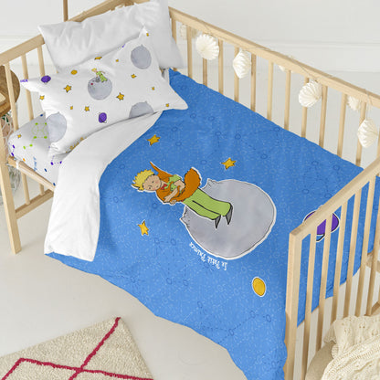 Duvet cover set HappyFriday Le Petit Prince Accolade Multicolour Baby Crib 2 Pieces HappyFriday