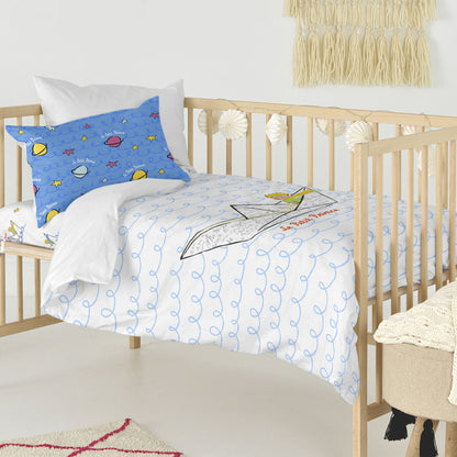 Duvet cover set HappyFriday Le Petit Prince Navire Multicolour Baby Crib 2 Pieces HappyFriday