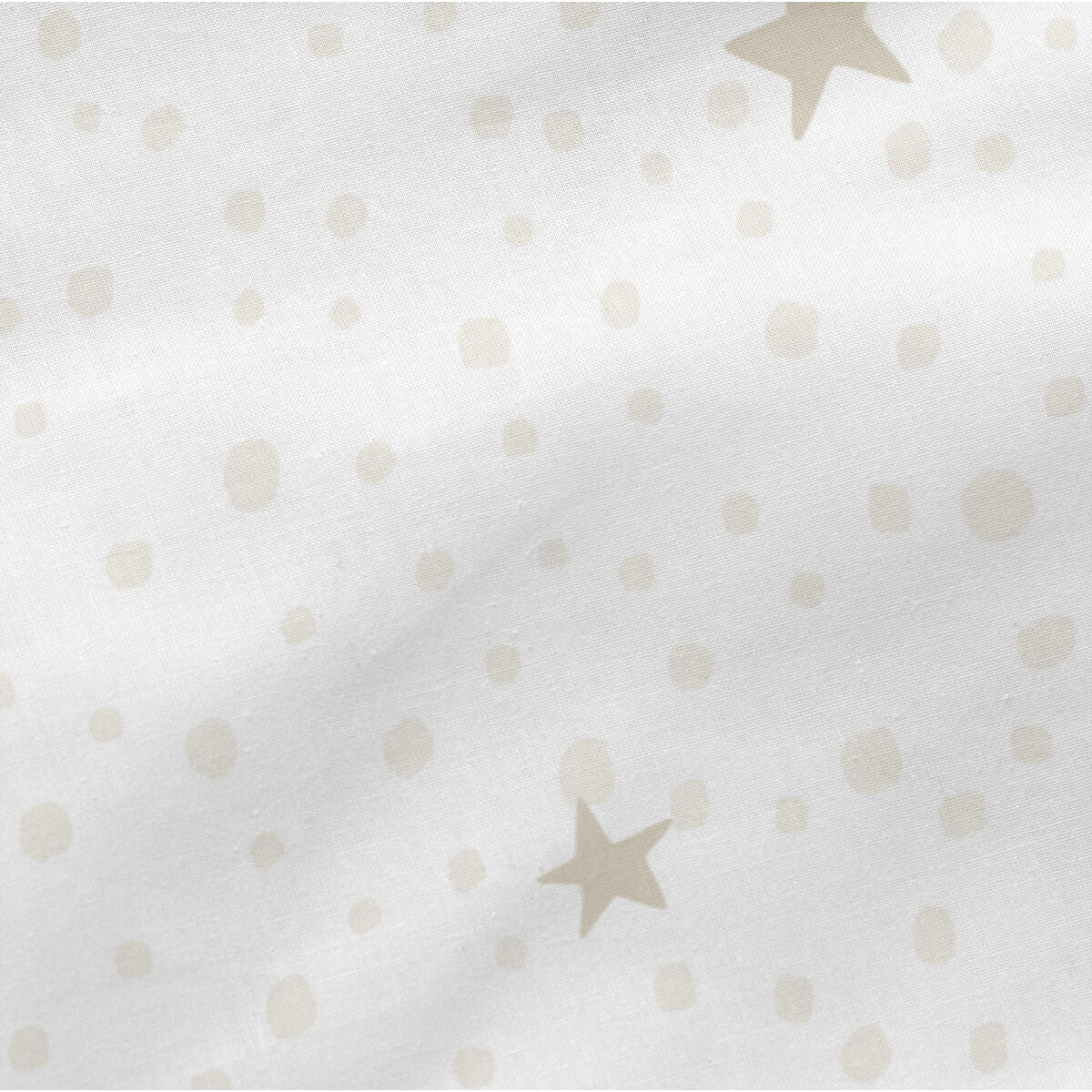 Fitted sheet HappyFriday BASIC KIDS White Beige 70 x 140 x 14 cm Stars HappyFriday