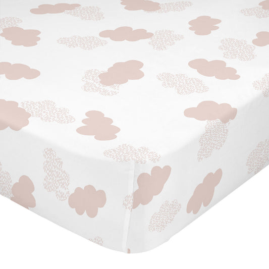 Fitted sheet HappyFriday BASIC KIDS Pink 105 x 200 x 32 cm