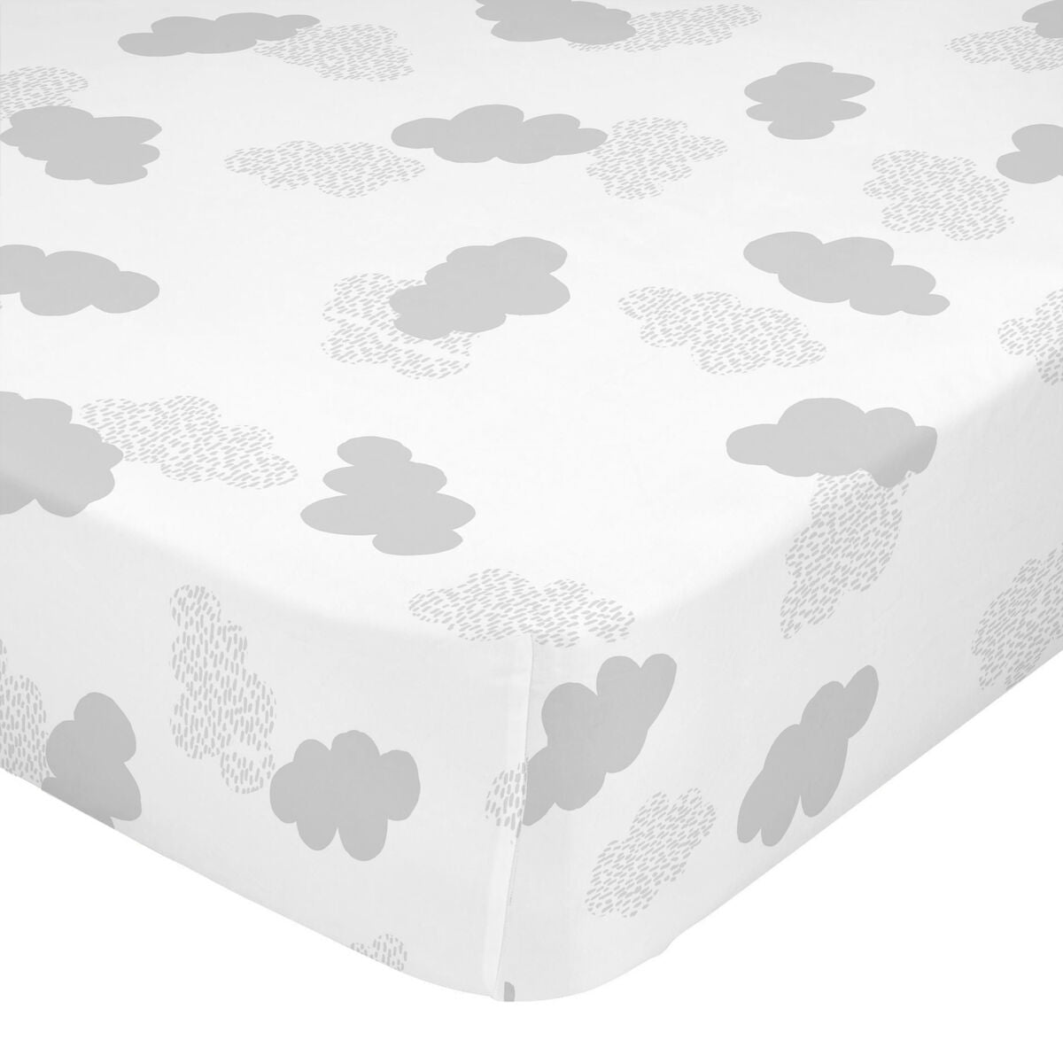 Fitted sheet HappyFriday BASIC KIDS Grey 90 x 200 x 32 cm HappyFriday