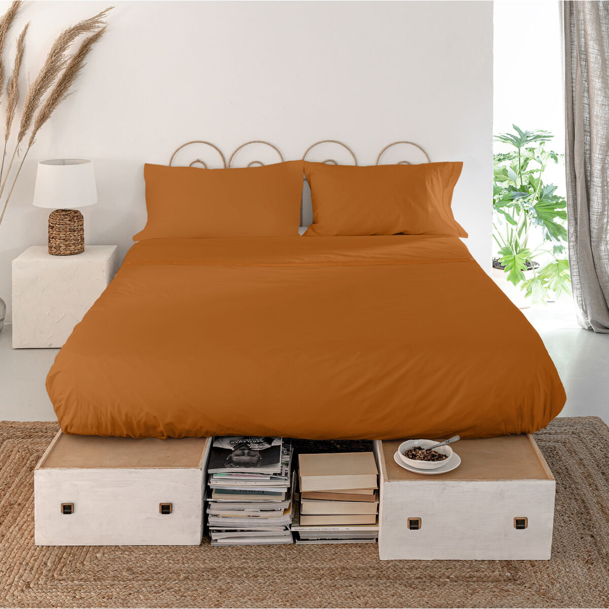 Top sheet HappyFriday Basic Terracotta 160 x 270 cm