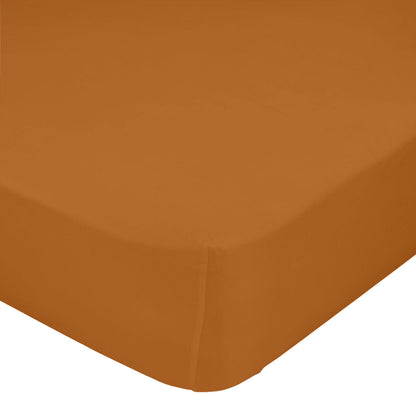 Fitted sheet HappyFriday BASIC Terracotta 105 x 200 x 32 cm HappyFriday