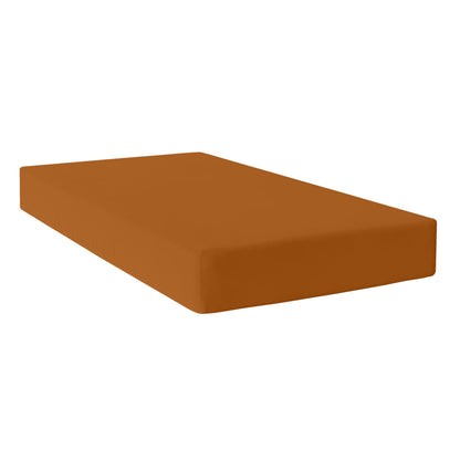 Fitted sheet HappyFriday BASIC Terracotta 200 x 200 x 32 cm HappyFriday