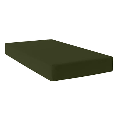 Fitted sheet HappyFriday BASIC Dark green 105 x 200 x 32 cm HappyFriday