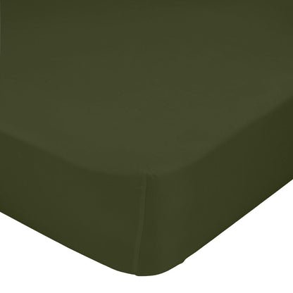 Fitted sheet HappyFriday BASIC Dark green 105 x 200 x 32 cm HappyFriday