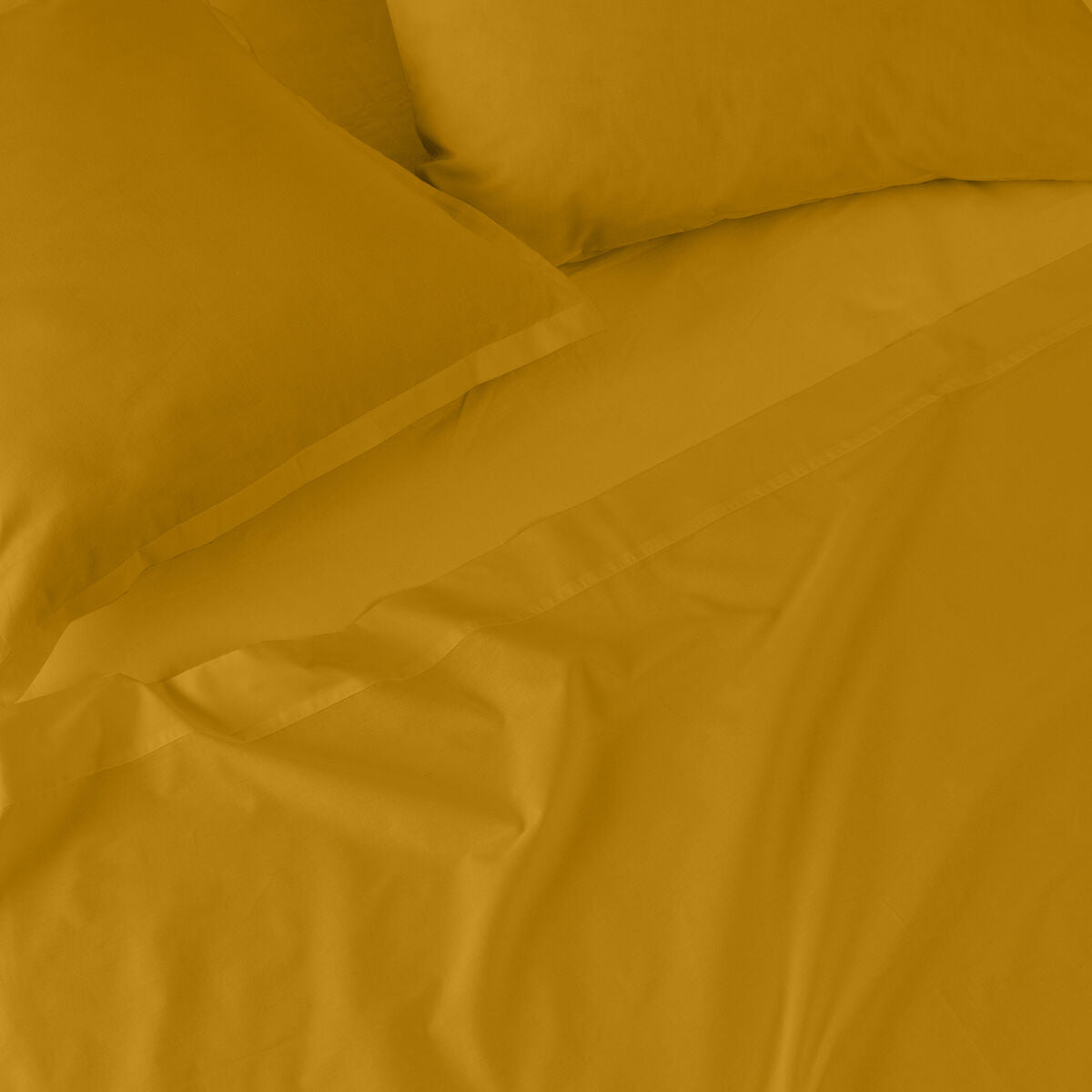 Fitted sheet HappyFriday BASIC Mustard 105 x 200 x 32 cm HappyFriday