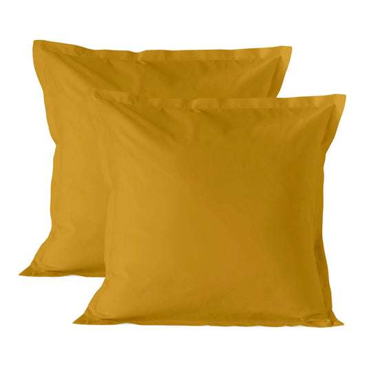 Cushion cover HappyFriday Basic Mustard 60 x 60 cm 2 Units HappyFriday