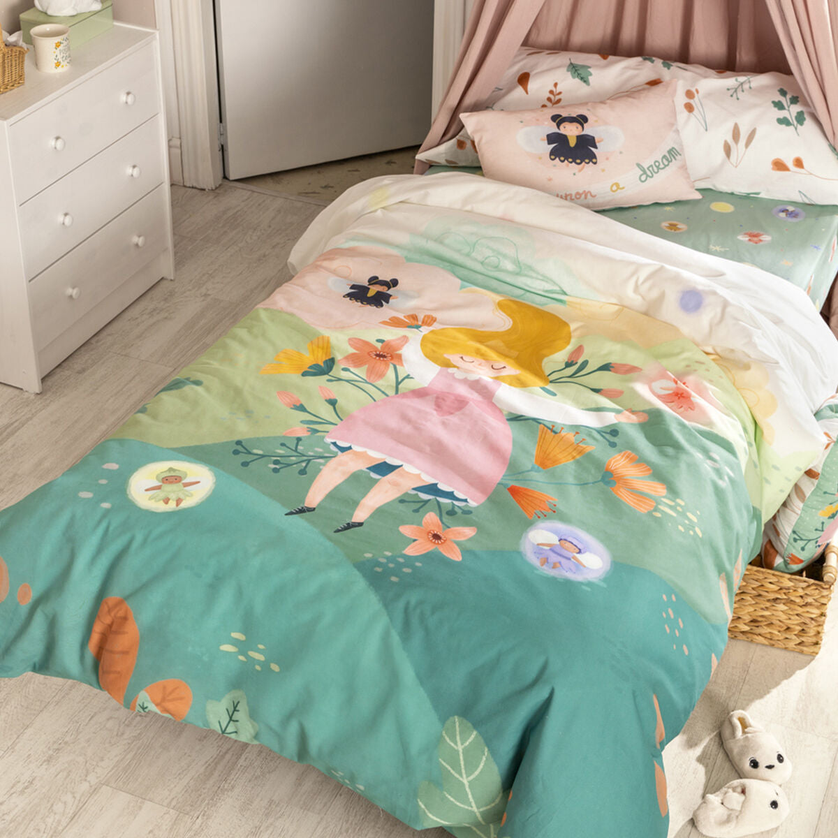 Duvet cover set HappyFriday Mr Fox Dreaming Multicolour Single 2 Pieces