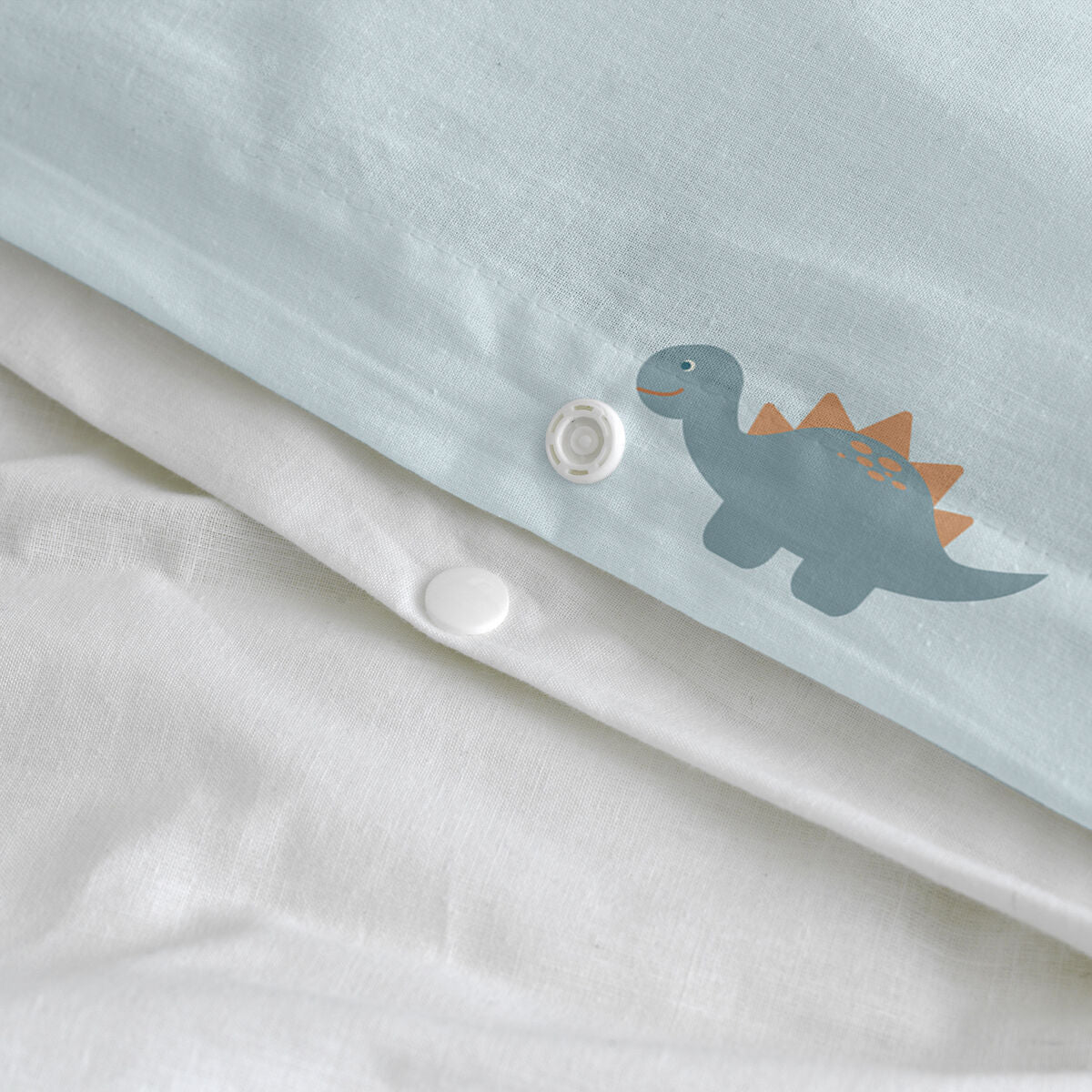 Duvet cover set HappyFriday Mini dinosaur Multicolour Baby Crib 2 Pieces HappyFriday