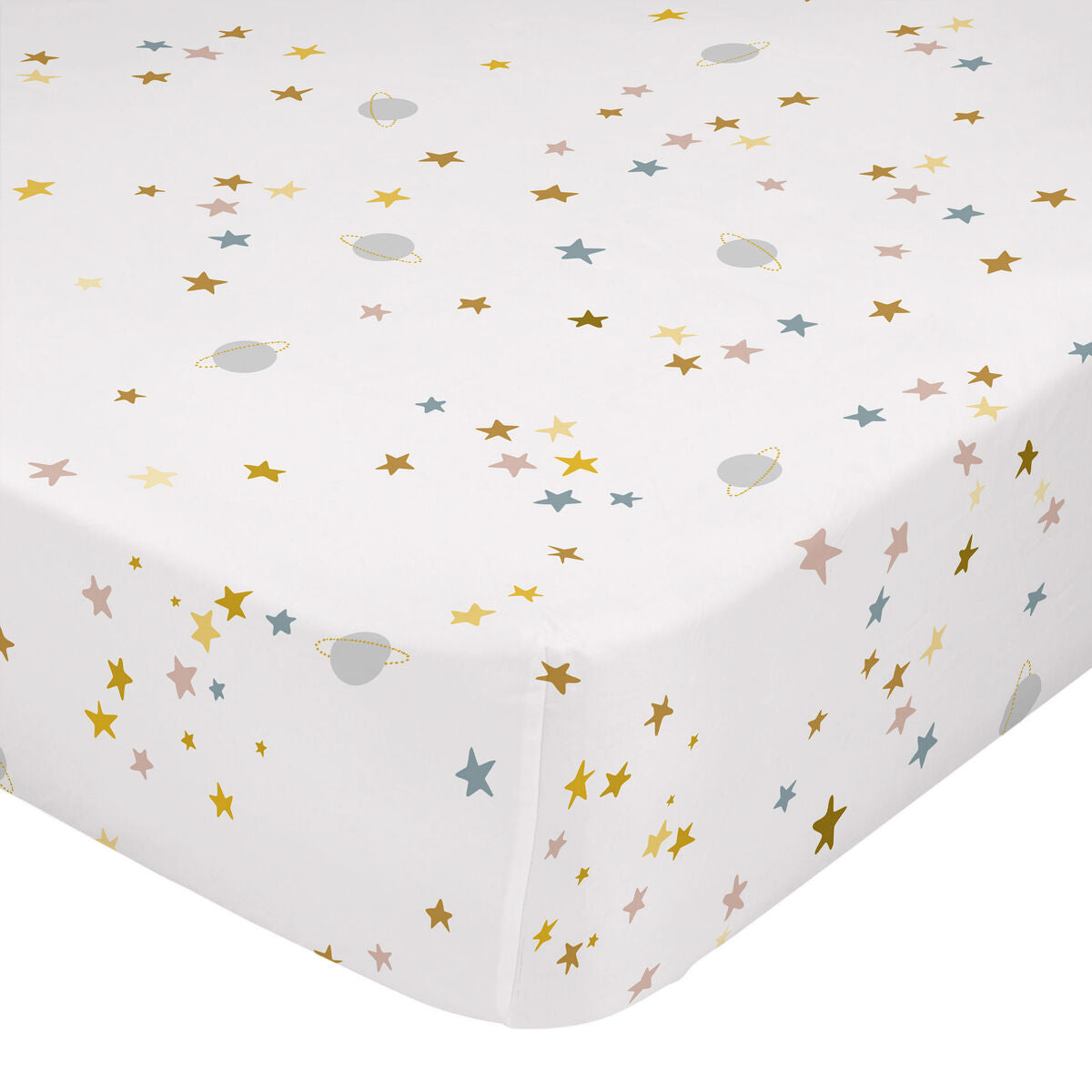 Fitted sheet HappyFriday Saturn Multicolour 105 x 200 x 32 cm HappyFriday