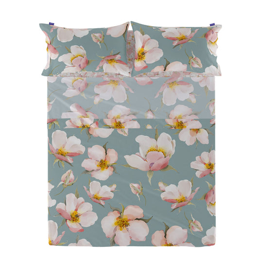 Top sheet HappyFriday Spring blossom Multicolour 160 x 270 cm HappyFriday