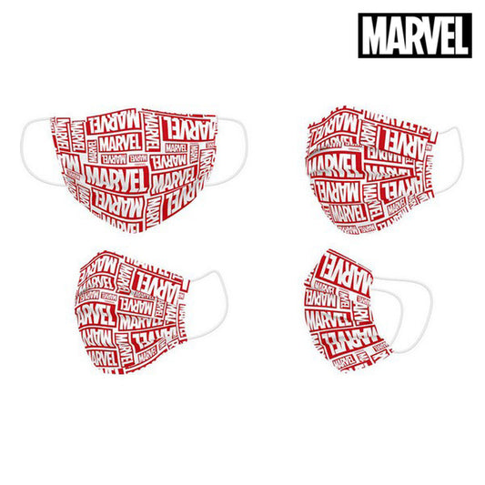 Hygienic Face Mask Marvel Children's Red Marvel