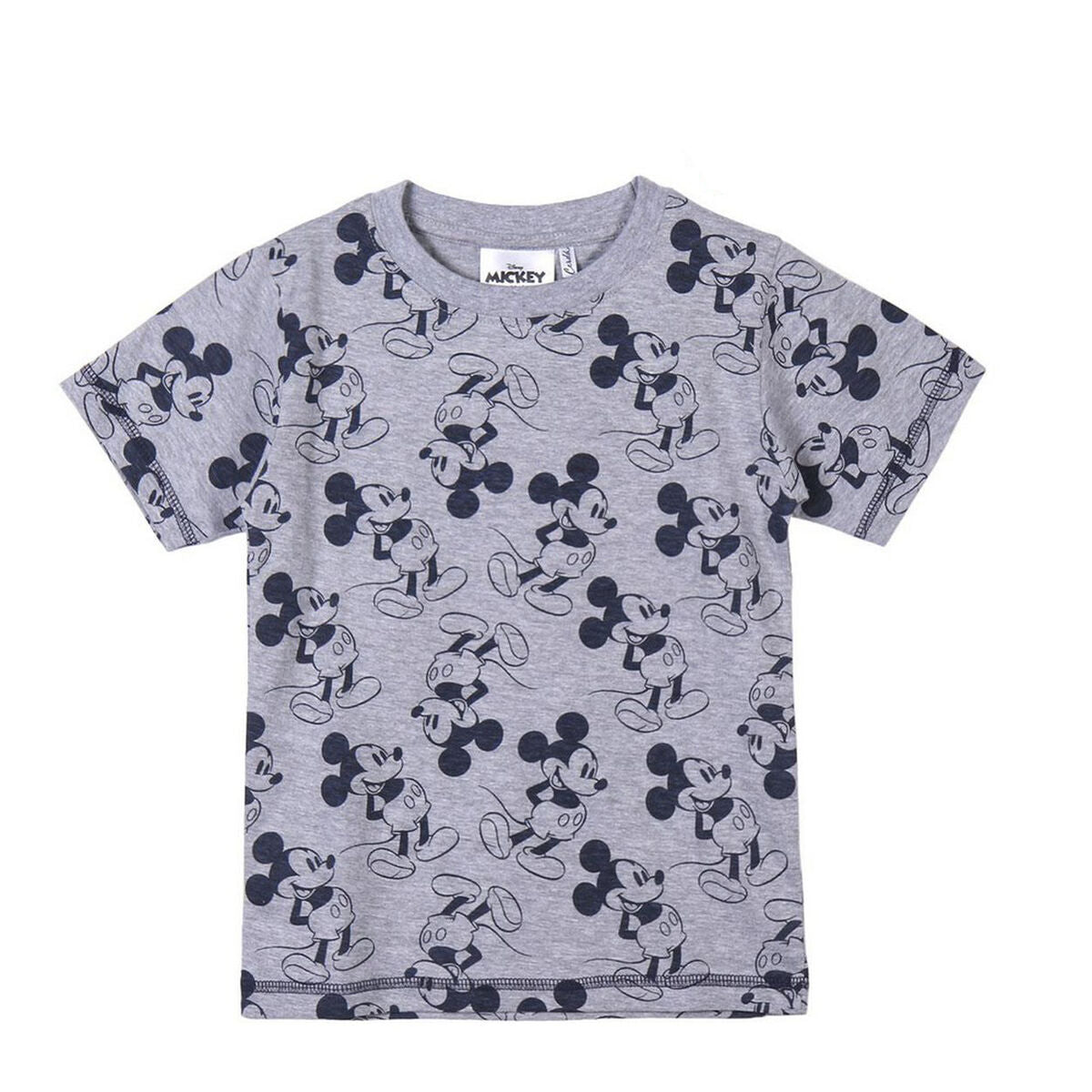 Child's Short Sleeve T-Shirt Mickey Mouse Grey