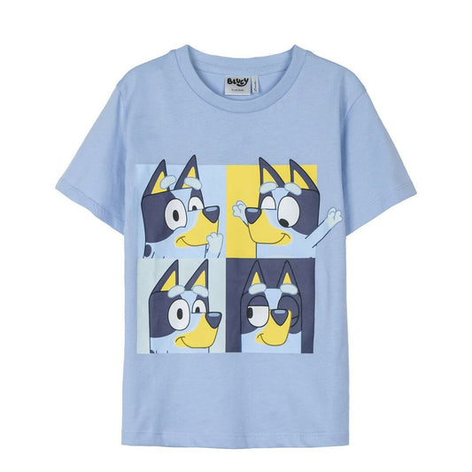 Child's Short Sleeve T-Shirt Bluey Light Blue