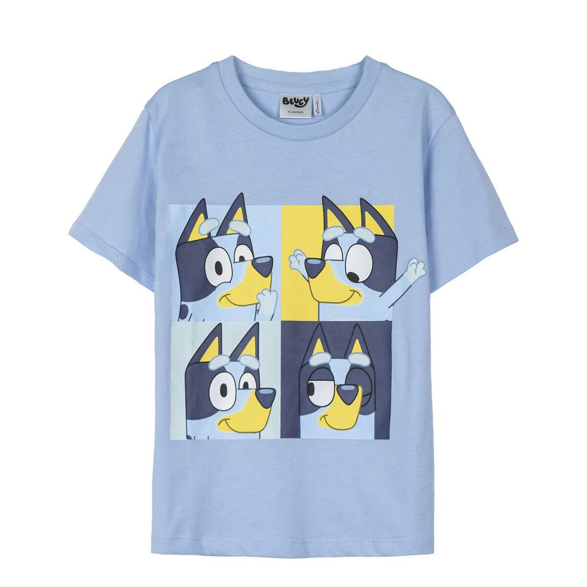 Child's Short Sleeve T-Shirt Bluey Light Blue Bluey