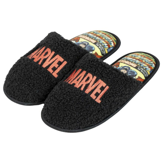 House Slippers Marvel Black Marvel