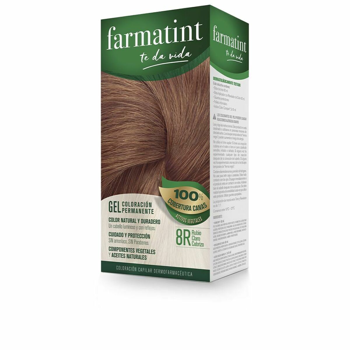 Permanent Dye Farmatint 8r-Rubio Claro Cobrizo Gel Farmatint