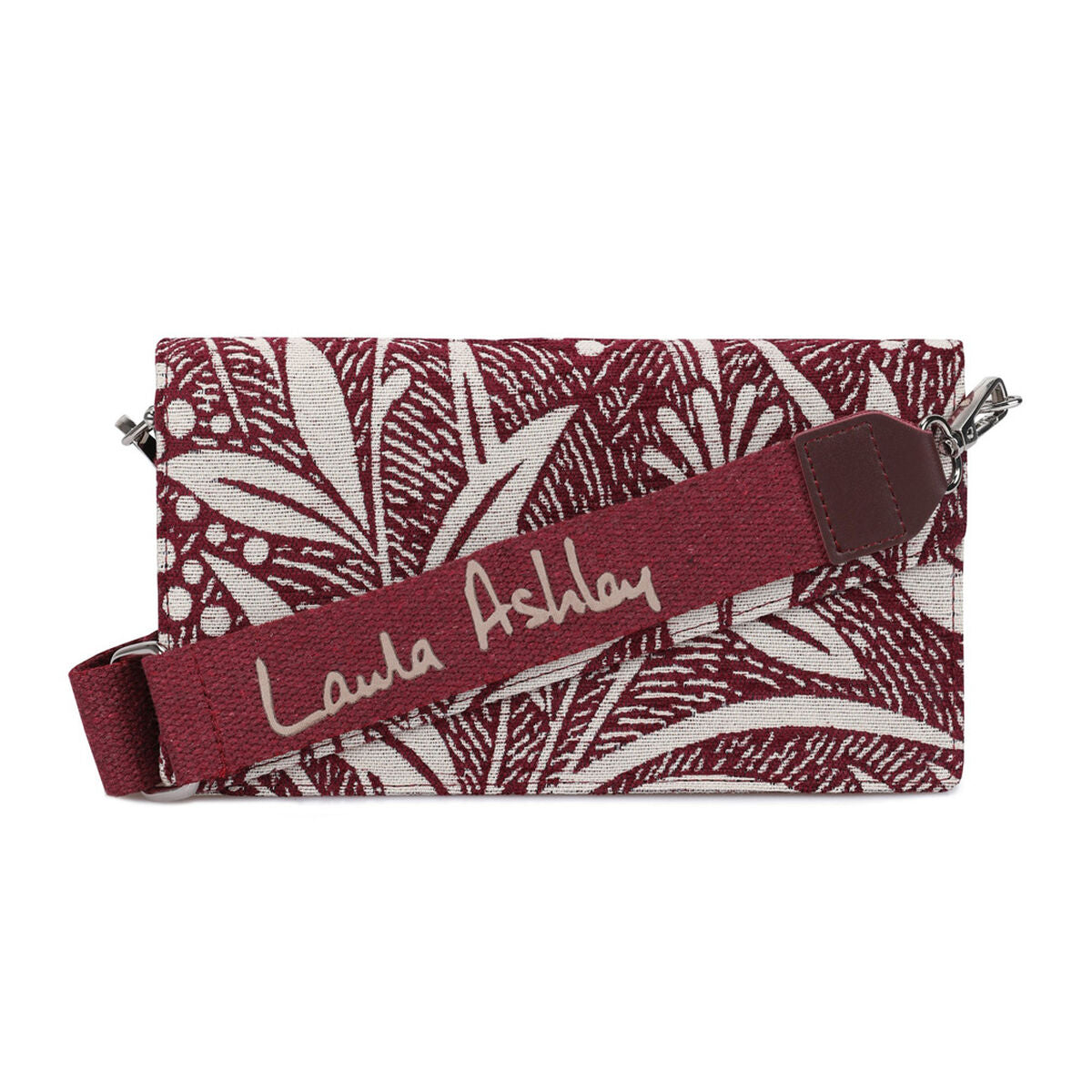 Women's Handbag Laura Ashley CRESTON-FLOWER-CLARET-RED Grey 24 x 13 x 3 cm Laura Ashley