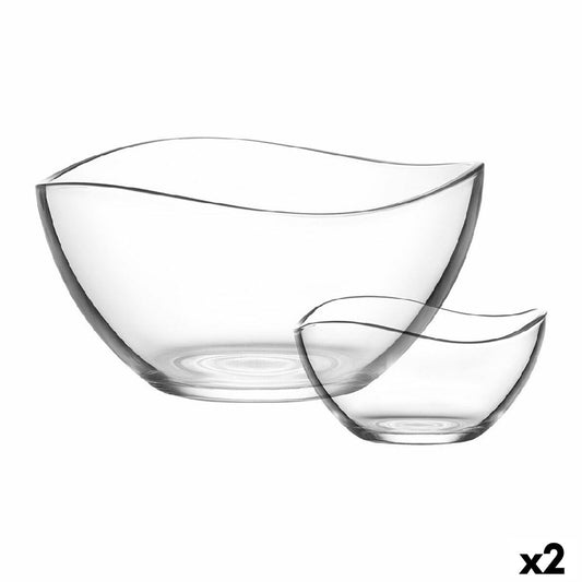 Salad Bowl LAV 1226 Crystal 310 ml 1,88 L Salad Bowl 7 Pieces (2 Units) LAV