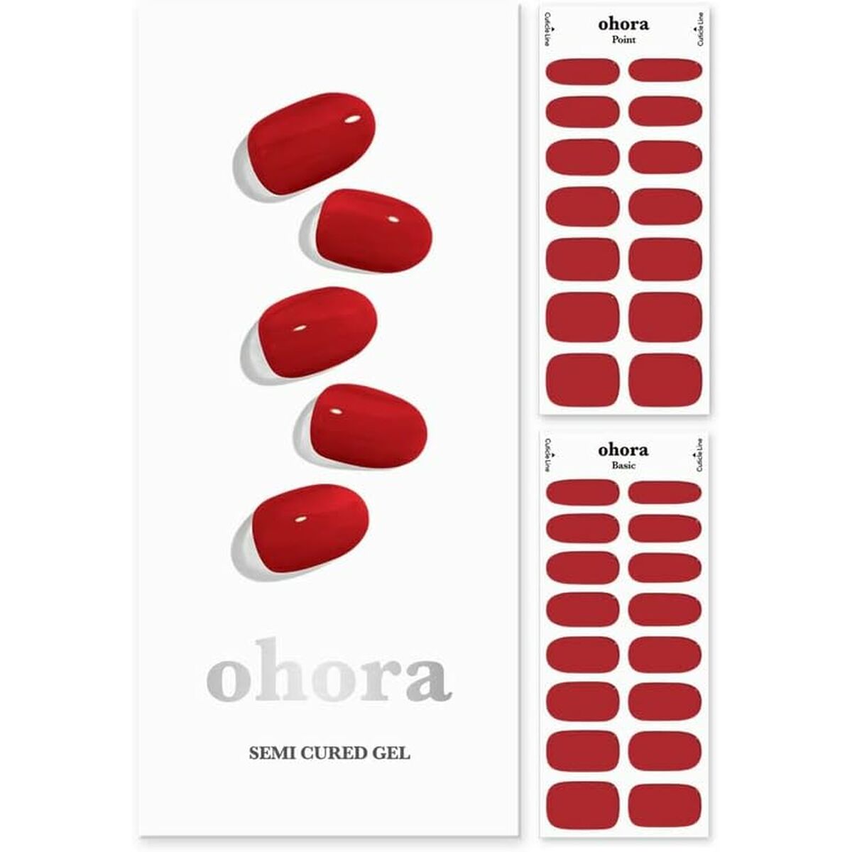 Gel Nail Strips Ohora Semi Cured Gel Addict 30 Pieces Ohora