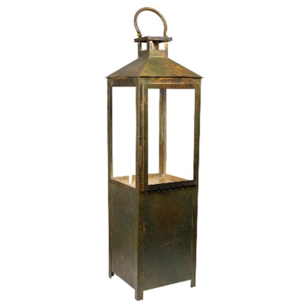 Lantern Romimex Antique Brown Metal 22 x 78 x 22 cm Romimex