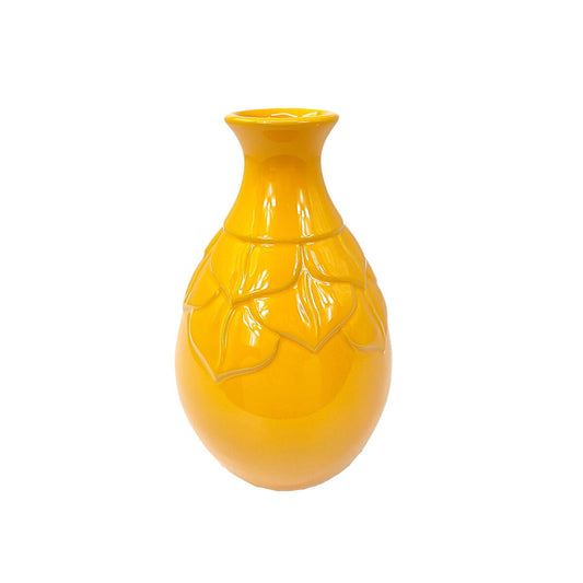 Vase Romimex Mustard Ceramic 16 x 25 x 16 cm Romimex