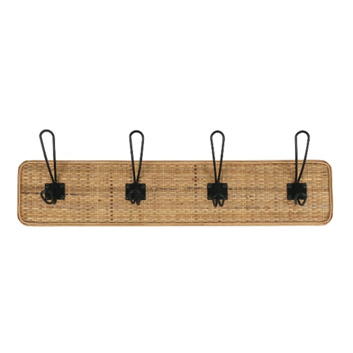 Wall mounted coat hanger Romimex Natural Wood 60 x 8 x 13 cm