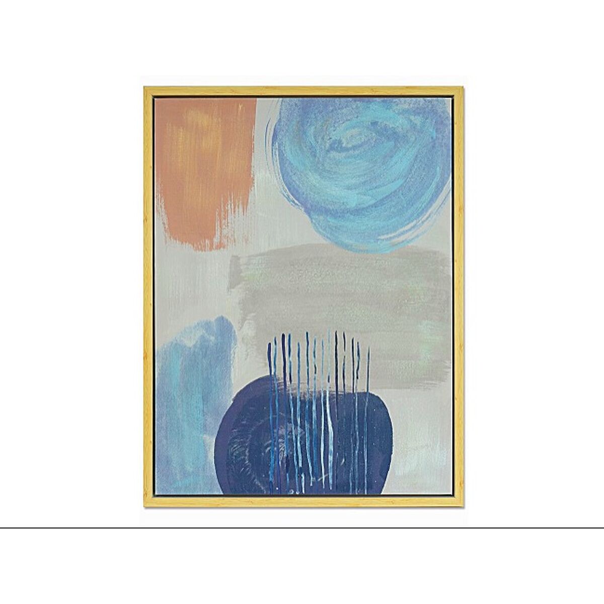 Painting Romimex Blue Canvas Abstract 60 x 80 x 4 cm Romimex