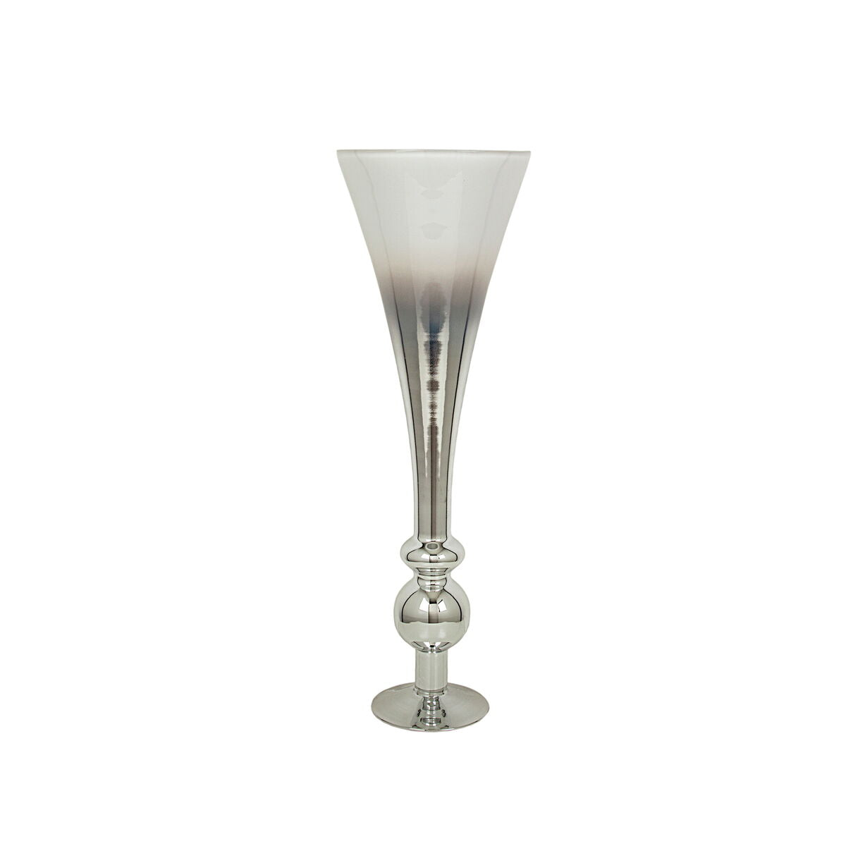 Vase Alexandra House Living Transparent Silver Glass 25 x 80 x 25 cm Alexandra House Living